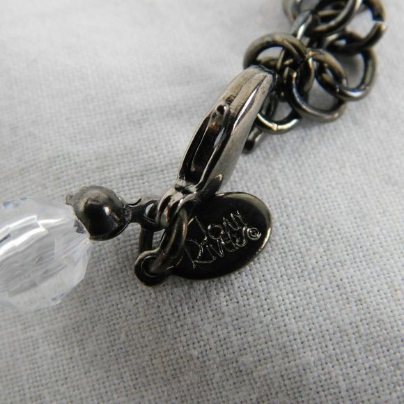 Joan Rivers Classics Collection Costume Necklace Clear Acrylic Faceted Lg Bead - Picture 4 of 8